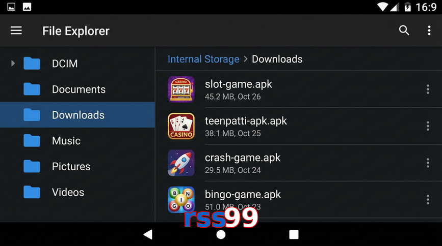 Main screen of Rss99 gameapk page for PK players